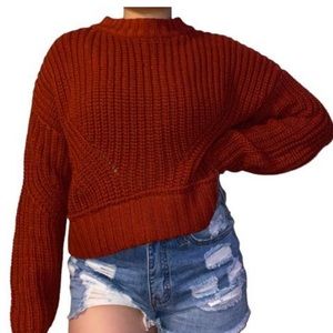 moon & madison knitted cropped sweater
